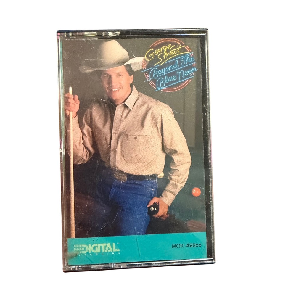George Strait Beyond The Blue Neon Cassette Tape 1989 Country MCA MCAC-42266